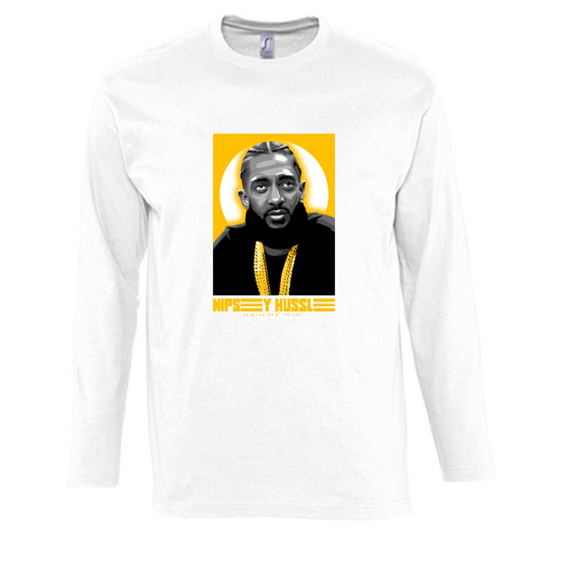 NIPSEY HUSSLE Yellow Hosszú Ujjú Póló