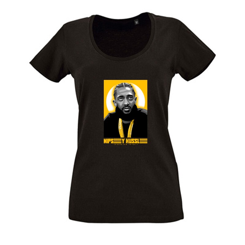 NIPSEY HUSSLE Yellow Női O Nyakú Póló