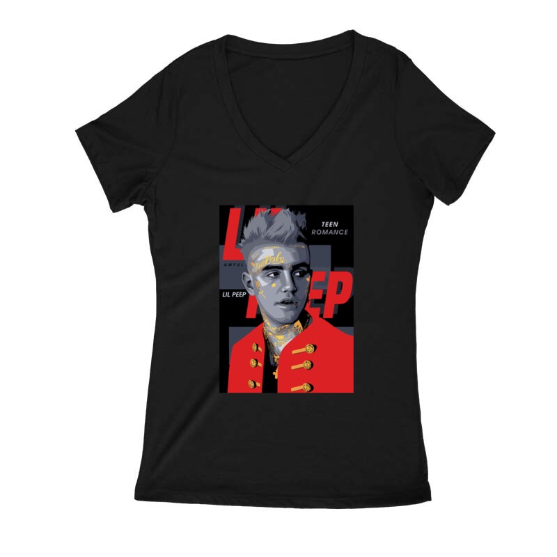 LIL PEEP Női V Kivágott póló