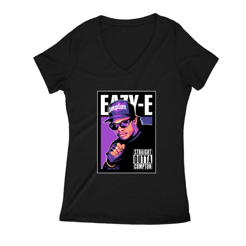 Easy E. Straight Outta Compton Női V Kivágott póló