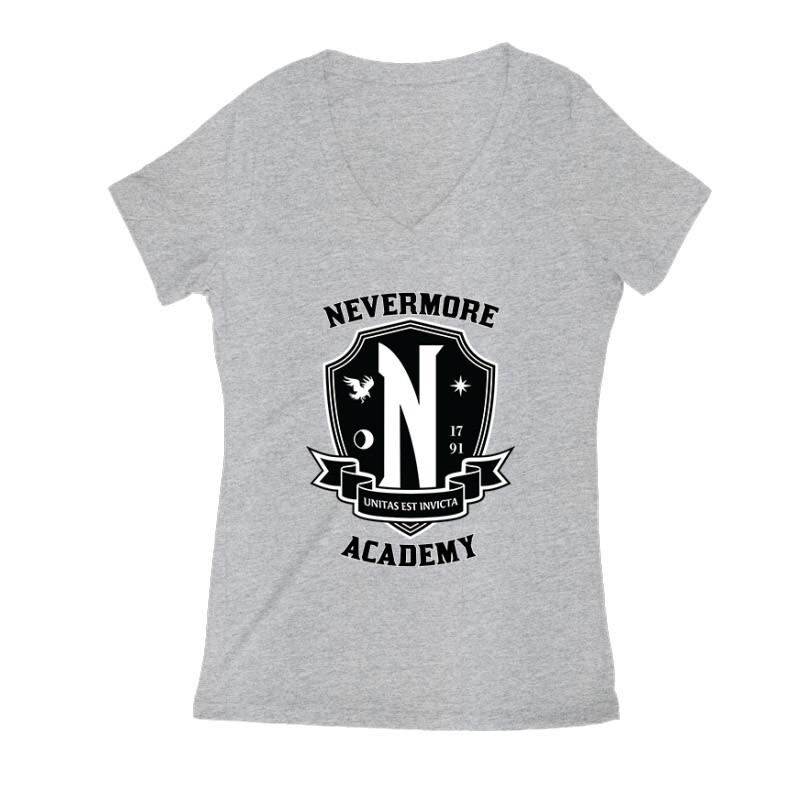Nevermore Academy Női V Kivágott póló