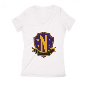 Nevermore academy color Női V Kivágott póló