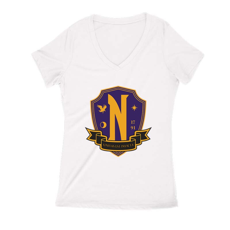 Nevermore academy color Női V Kivágott póló