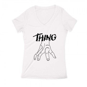Wednesday - Thing Női V Kivágott póló