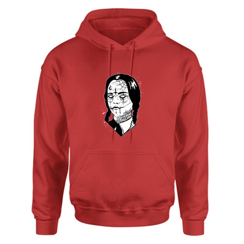 Wednesday - Restring Face Unisex Kapucnis Pulcsi