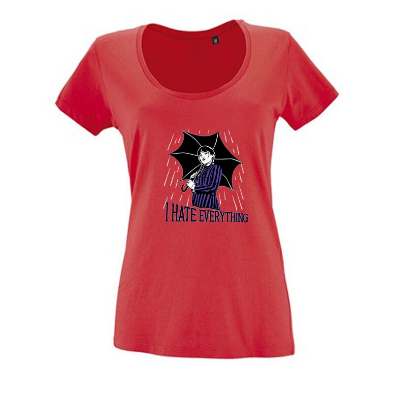 Wednesday - I hate everything Női O Nyakú Póló