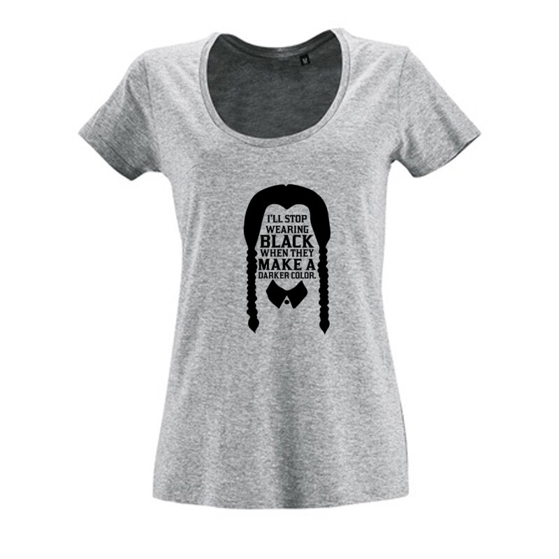 Wednesday - Black when day Női O Nyakú Póló