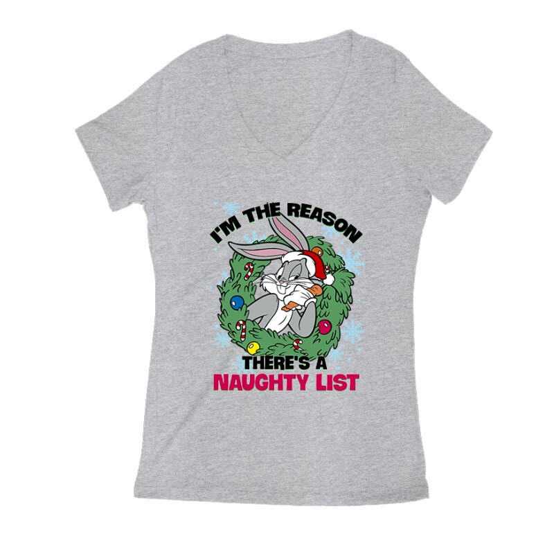 I'm the reason Női V Kivágott póló