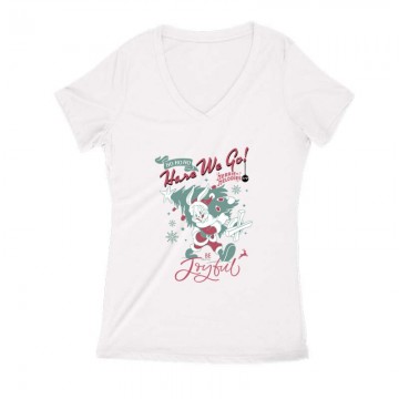Here We Go Női V Kivágott póló