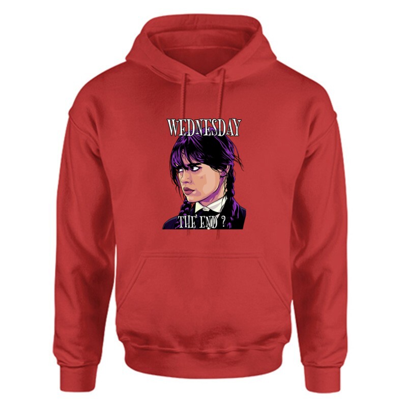 Wednesday The End ? Unisex Kapucnis Pulcsi