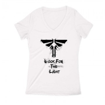 Look for the light (kopott) Női V Kivágott póló