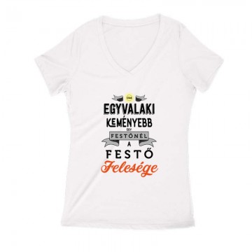 A festő felesége Női V Kivágott póló