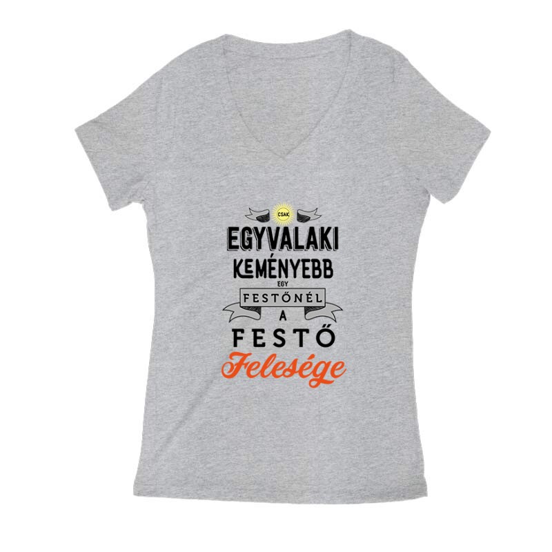 A festő felesége Női V Kivágott póló