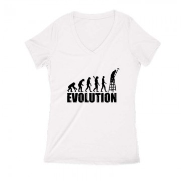 Festő Evolúció Női V Kivágott póló