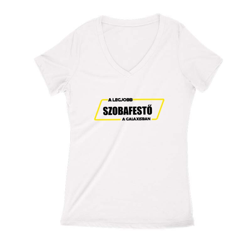 A galaxis legjobb festője Női V Kivágott póló