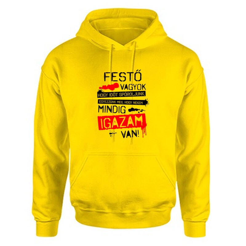 Igazam van ( Festő ) Unisex Kapucnis Pulcsi