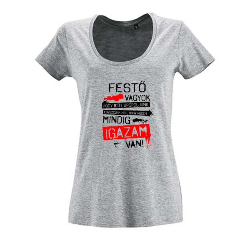 Igazam van ( Festő ) Női O Nyakú Póló