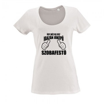 Jóképű Festő Női O Nyakú Póló