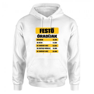 Festő óradíjak Unisex Kapucnis Pulcsi