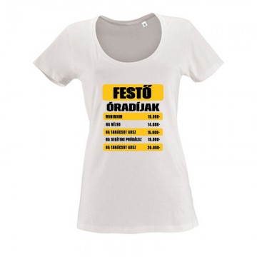 Festő óradíjak Női O Nyakú Póló