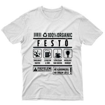 100% organic festő Unisex Póló