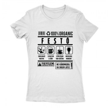 100% organic festő Női Póló