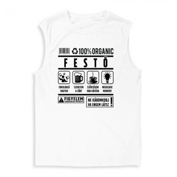 100% organic festő Férfi Trikó