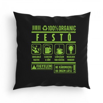 100% organic festő Párna
