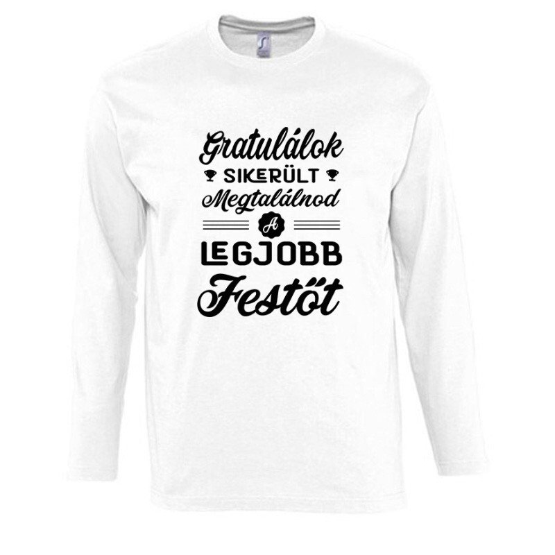 Gratulálok - legjobb festő Hosszú Ujjú Póló