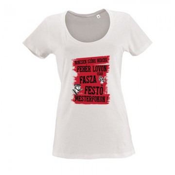 Fasza festő mesterfokon Női O Nyakú Póló