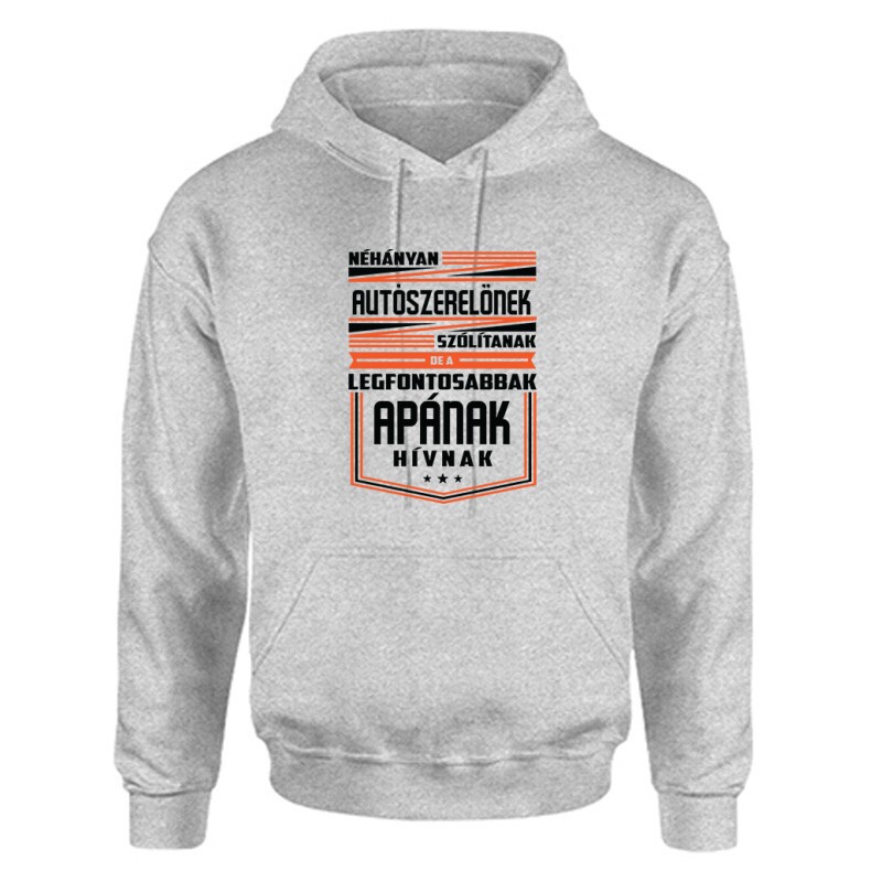Autószerelő apa Unisex Kapucnis Pulcsi