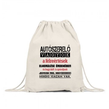 Igazam van autószerelő Hátizsák