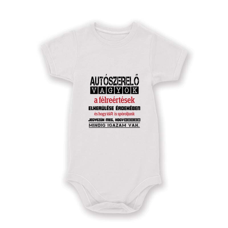 Igazam van autószerelő Baby Body