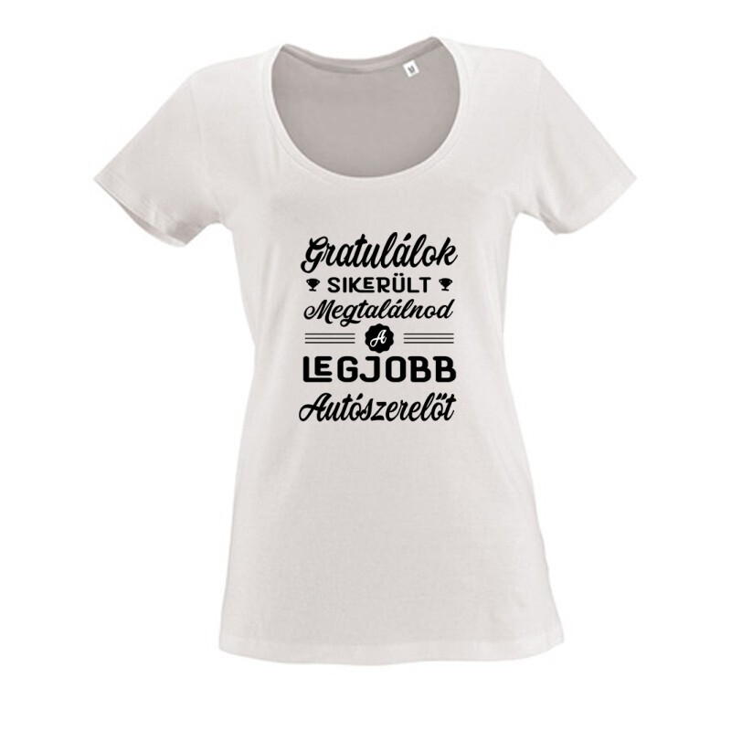 Sikerült megtalálnod (autószerelő) Női O Nyakú Póló