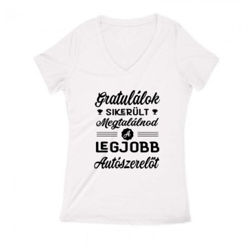 Sikerült megtalálnod (autószerelő) Női V Kivágott póló