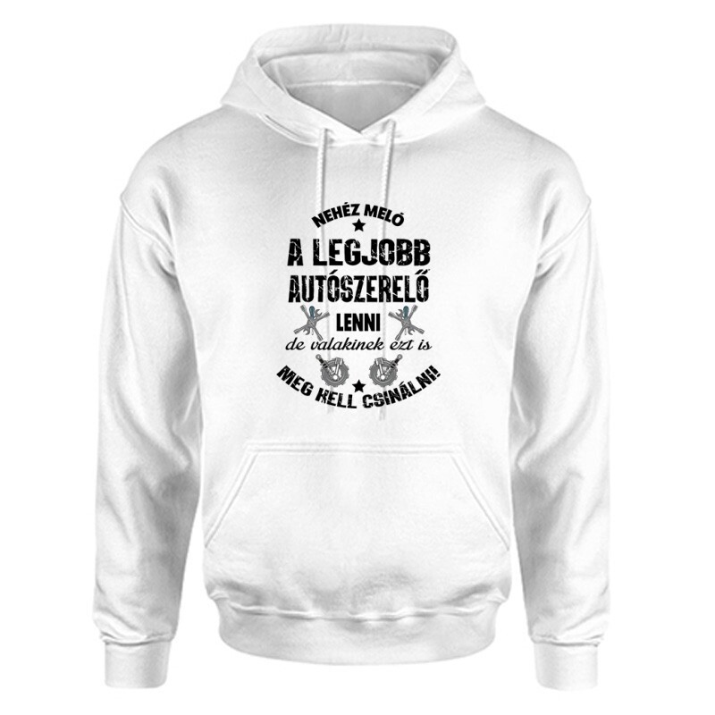 Nehéz meló (autószerelő) Unisex Kapucnis Pulcsi