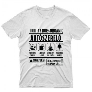 100% organic (autószerelő) Unisex Póló