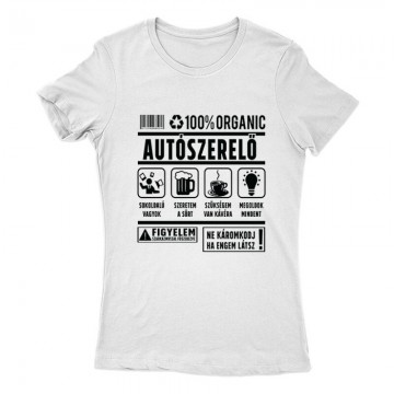 100% organic (autószerelő) Női Póló