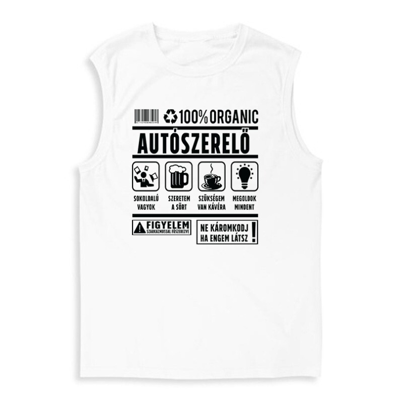 100% organic (autószerelő) Férfi Trikó