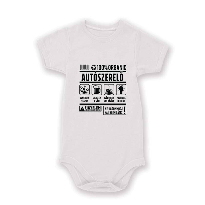 100% organic (autószerelő) Baby Body