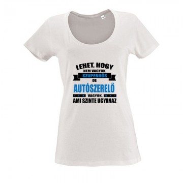 Szuperhős autószerelő Női O Nyakú Póló