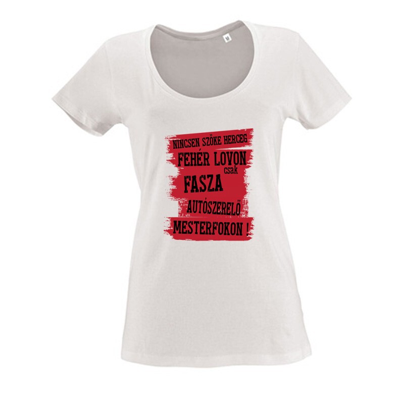 Fasza autószerelő Női O Nyakú Póló