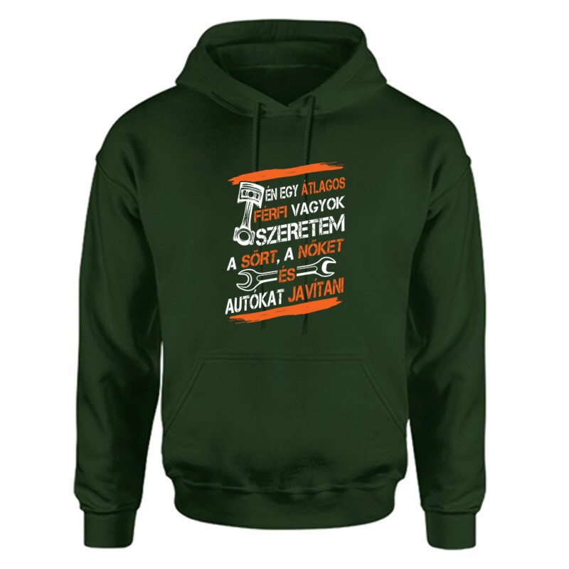Átlagos férfi (autószerelő) Unisex Kapucnis Pulcsi