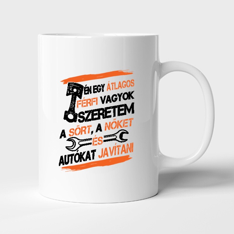 Átlagos férfi (autószerelő) Bögre