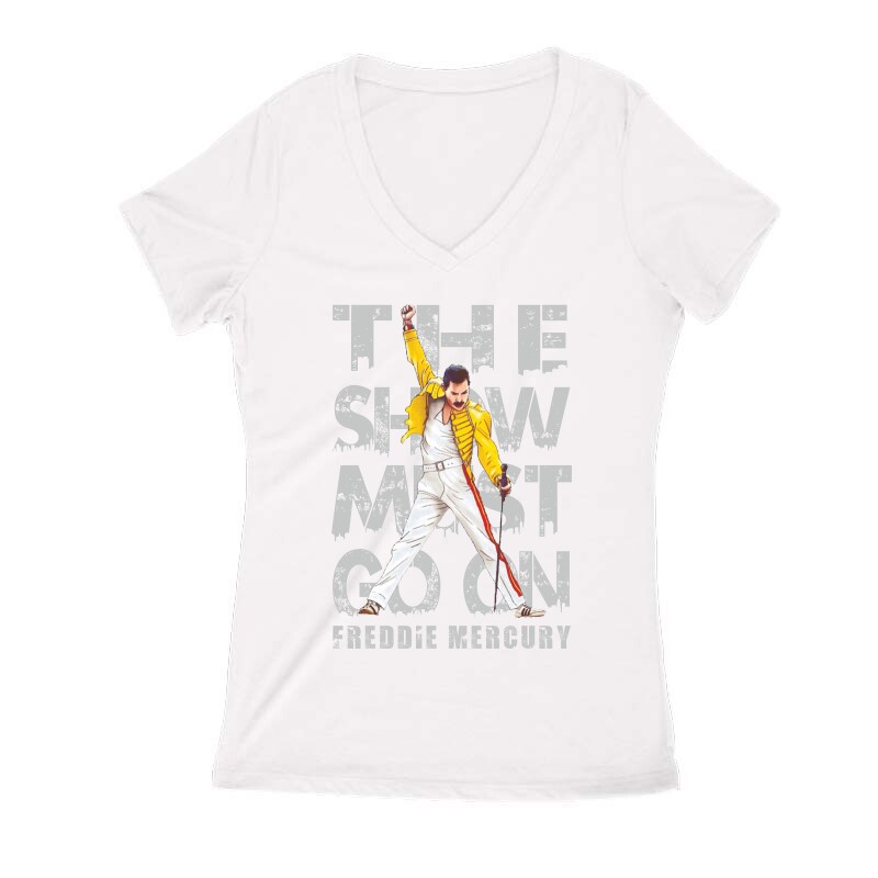 Freddie Mercury Női V Kivágott póló