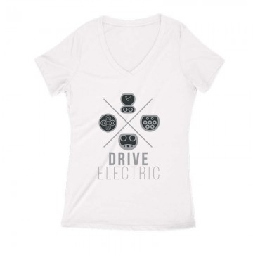 Drive electric Női V Kivágott póló