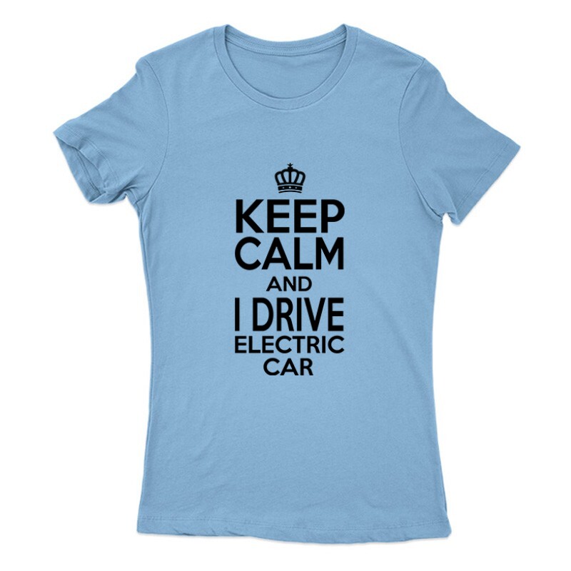 Keep calm - electric car Női Póló