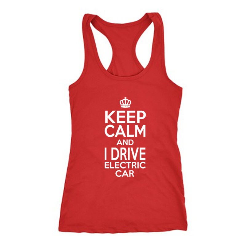 Keep calm - electric car Női Trikó