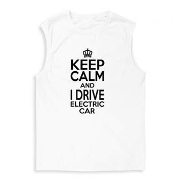 Keep calm - electric car Férfi Trikó