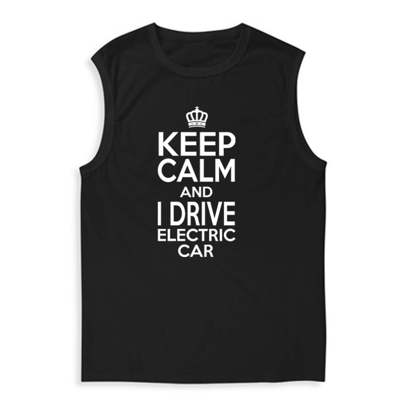 Keep calm - electric car Férfi Trikó